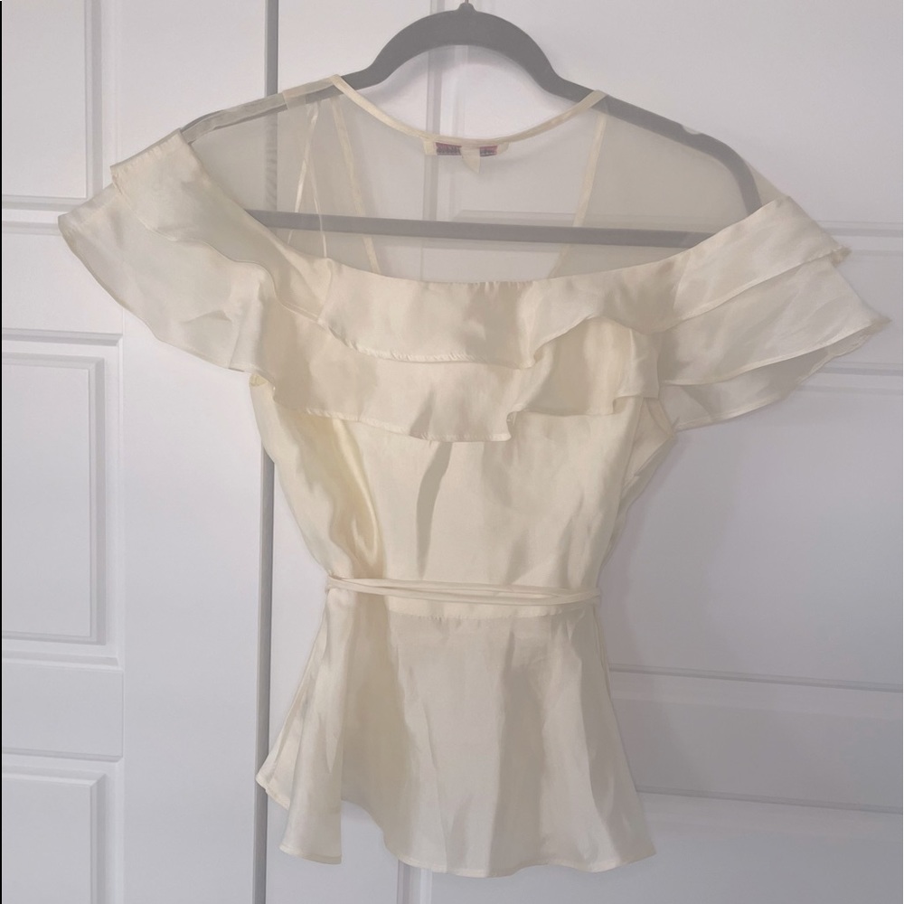 Ruffle Cream Top - Picture 2 of 2